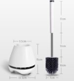 Toilet cleaning brush set round-bottomed toilet brush - Image 5