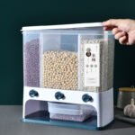 Food Storage Box Plastic Clear Container Wall-mounted Grain Storage Box for Whole Grains Kitchen Storage Container - Image 2