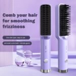 Hair Straightener Brush Fast Heated Straightener Brush Hair Brush Electric Hot Air Comb Hair Straightener Comb EU - Image 3