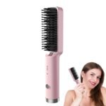 Hair Straightener Brush Fast Heated Straightener Brush Hair Brush Electric Hot Air Comb Hair Straightener Comb EU - Image 9