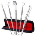 5pc Dental Tool Set Stainless Steel Tooth Scraper Wax Carving Dentist Tool Kit Explorer Probe Picks Mirror Teeth Clean Oral Care - Image 2