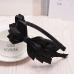 Korean Style Cute Hair Accessories Wholesale Women's Solid Color Bow Headband - Image 2
