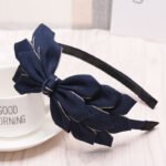 Korean Style Cute Hair Accessories Wholesale Women's Solid Color Bow Headband - Image 7
