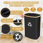 Storage Bottle Container With Lid, Storage Bottle Storage Recycling Container Kitchen Storage Bottle Storage Large Capacity,442-6786-MG - Image 4