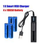 Li-ion Battery&Charger 3000mAh 3.7V Rechargeable Lithium Batteries USB Charger For Torch Flashlight - Image 4