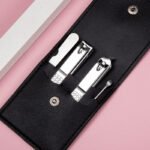 Stainless Steel Nail Clipper Household Ear Spoon Pedicure Cutter Scissors Cuticle Tool Travel Case Kit