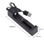 Li-ion Battery&Charger 3000mAh 3.7V Rechargeable Lithium Batteries USB Charger For Torch Flashlight - Image 6